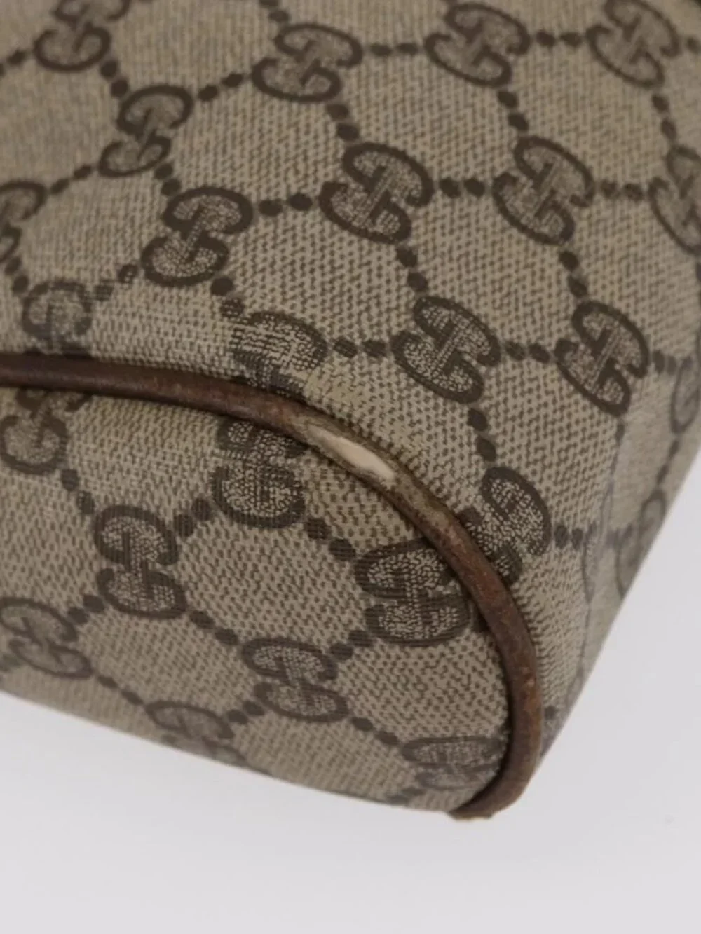 GUCCI GG Canvas Web Sherry Line Clutch Bag Beige 37-014-3553 Auth 169513